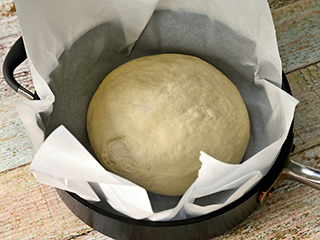 After shaping, ready for second rise After shaping, ready for second rise