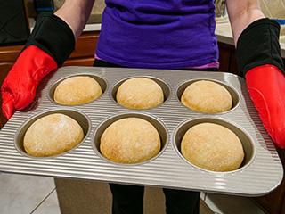 The bun pan is perfect for these rolls. The bun pan is perfect for these rolls.