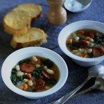 Mediterranean Kale & White Bean Soup with Sausage